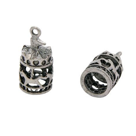 Zawieszka metalowa Charms ScrapBerry's Karuzela Srebro, 20mm